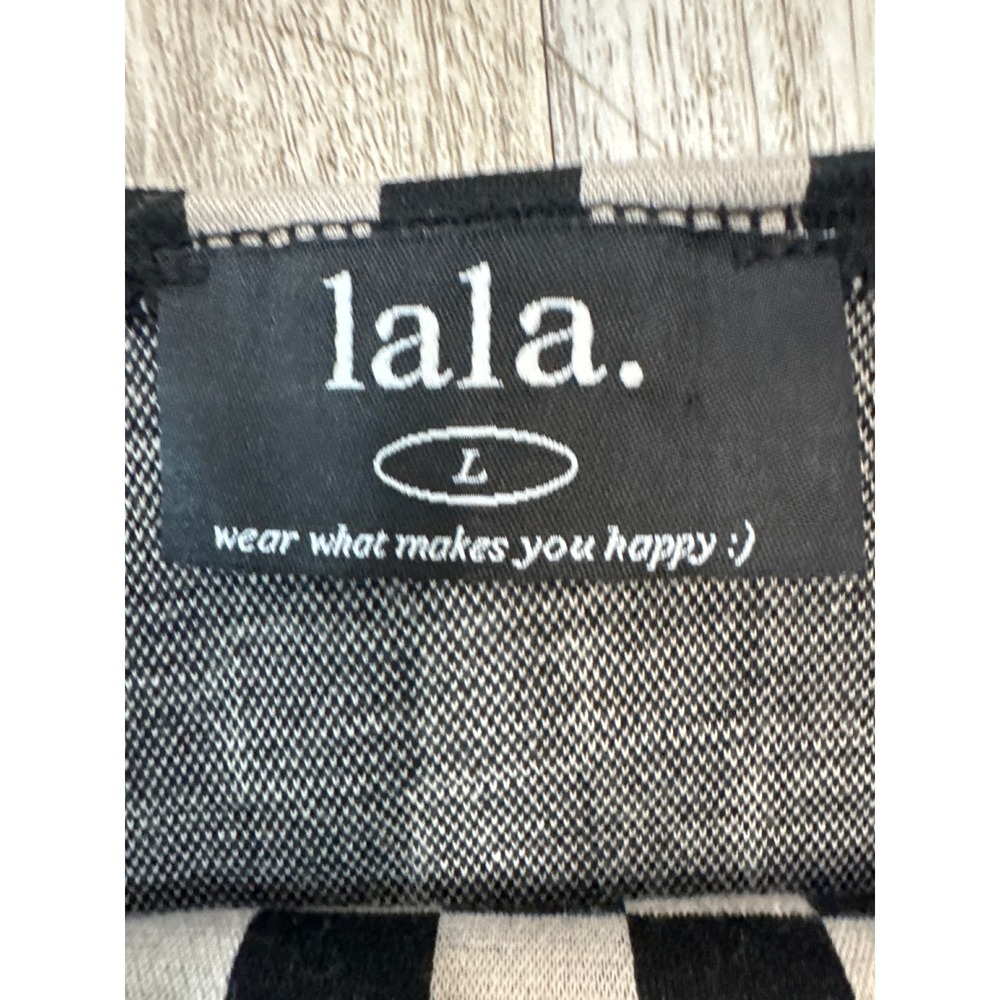 Dressed in LALA Black and White Checkered Crop Top - Picture 3 of 8